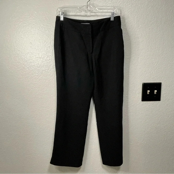 Ann Taylor Cropped Black Wide Leg Trousers Size 6 - Picture 1 of 5